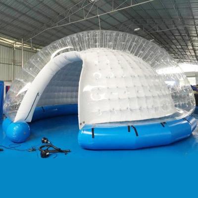 China Outdoor Camping Family Inflatable Clear Dome Tent Crystal Bubble Tent for sale