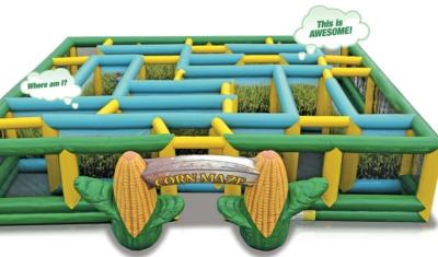 China Fire Retardant Inflatable Obstacle Course Blow Up Corn Maze Game for sale