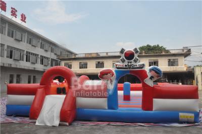 China 8X5X2.3m aufblasbares Prahler-Karikatur-Thema-bunte kombinierte Spielplatz-Partei-Pullover zu verkaufen