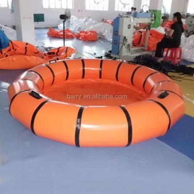 China EN71 0.6mm PVC Portable Water Pool Orange Kids Inflatable Swimming Pool for sale