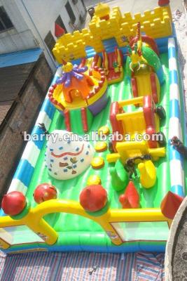 China EN 14960 Inflatable Amusement Park Bouncy Castle With Slide Play Park for sale