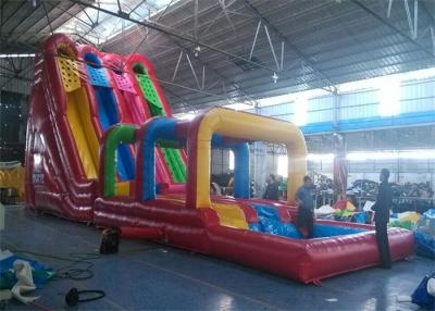 China Outdoor Commercial Inflatable Slide , Three Lanes Inflatable Slide For Kids And Adults for sale