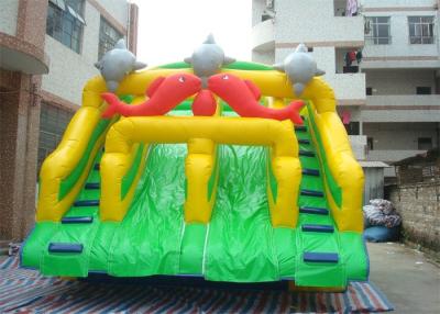 China Fish Double Climbing Ladders Commercial Inflatable Slide For Adult for sale