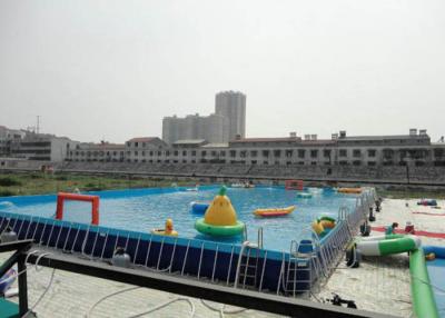 China Rectángulo grande del parque del agua sobre la piscina de batimiento del marco metálico de la tierra 12 x 39 en venta