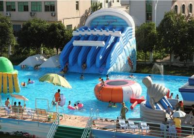 China Giant Metal Frame Pool , Above Ground Pool Water Slide For Amusement Park for sale