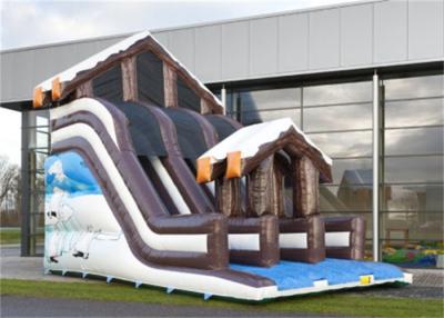 China Full Print Commercial Inflatable Slide, Attractive Inflatable Playground Slide With House Design for sale