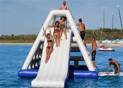 China High Class Giant Inflatable Water Slide , Inflatable Floating Water Slide For Seaside for sale