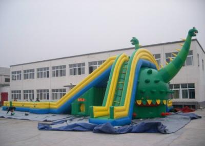 Chine glissière gonflable de long dinosaure géant de 30M/glissière énorme explosion d'enfants à vendre