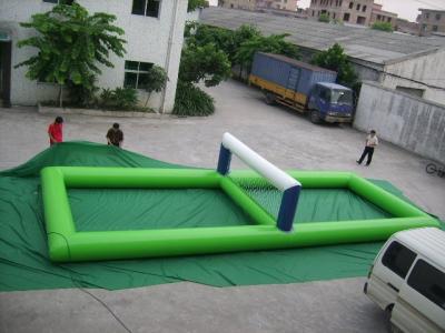 China Customized Inflatable Sport Field Beach Inflatable Volleyball Field Kids Tennis Inflatable Water Volleyball Court for sale