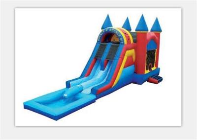China Safety 0.55mm PVC Outdoor Inflatable Bouncy Castle Water Slide For Kids for sale