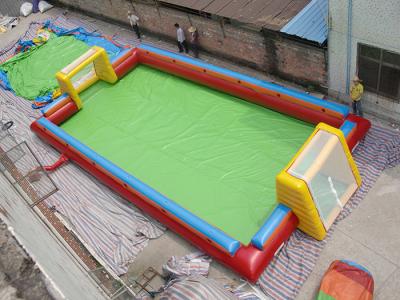 China Exciting Water Inflatable Soccer Field , Football Inflatable Soap Court for Kids for sale