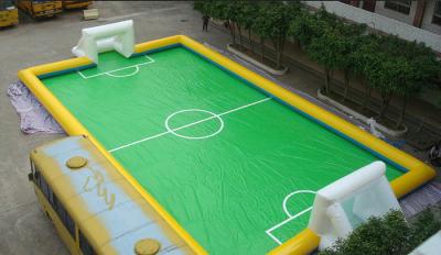 China 11 Person PVC Inflatable Football Field , Football Game Inflatable Field for Outdoor Sport for sale