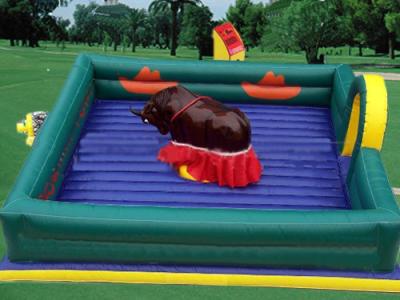China Square Inflatable Mat Mechanical Bull ,  PVC Tarpaulin Inflatable Mat with Mechanical Rodeo Bull for sale