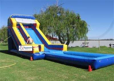 China Fire Resistant PVC Tarpaulin Giant Inflatable Water Slides For Rent for sale