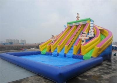 China Kindererstaunliche dauerhafte größte aufblasbare Wasserrutsche mit Pool zu verkaufen
