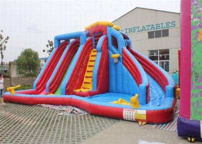 China Approved Large Garden Inflatable Double Water Slide For Children for sale