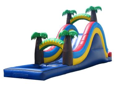 China Wonderful Palm Tree Inflatable Wet Slide For Small Kids / Fun Water Slide for sale