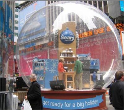 China Giant Clear PVC Inflatable Advertising Products Snow Ball for Christmas for sale