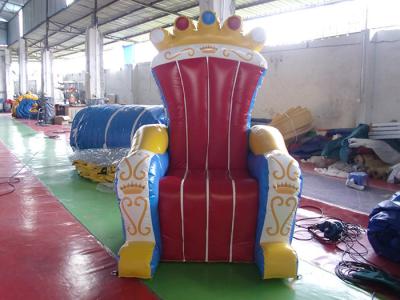 China Wonderful Inflatable Throne Decoration , Air Unsealed PVC Inflatable Throne for King for sale