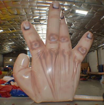 China Fire resistant Giant Inflatable Single Hand Decoration with 5 fingers for sale