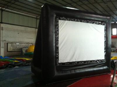 China Rent Black Outdoor PVC Inflatable Outdoor Movie Screen For Advertising for sale