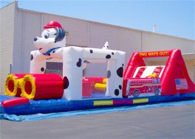 China Cartoon Inflatable Obstacle Course , Dog Inflatable Obstacle For Kid Playing for sale