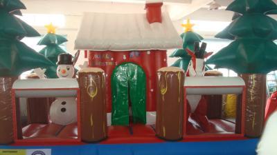 China PVC Inflatable Advertising Products Giant Blow Up Santa Claus House for Kid for sale