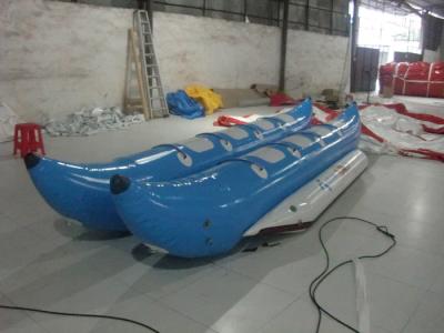 China Blue Inflatable Toy Boat / 6 Person PVC Inflatable Water Sports Banana Boat for sale
