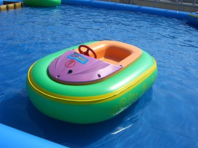 China Mini 0.9mm PVC Swimming Pool Toys Inflatable Motorized Bumper Boat for sale
