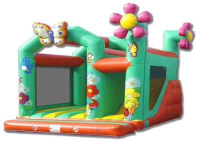 China Rental Entertainment Sun Flower Inflatable Slide Bouncer With Jumping for sale