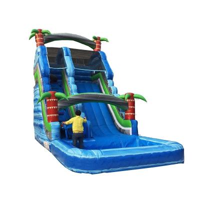 China Jungle Theme Tree Amusement Inflatable Water Slides For Park Lawn for sale