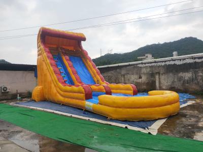 China Double Tripple Stitch Commercial Inflatable Slide Bouncer Blow Up Water Slide With Pool EN71 for sale