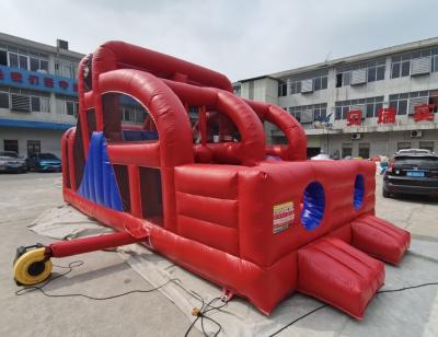 China 0.55mm PVC Inflatable Obstacle Course Kids Run Bouncer Silde 10mL*5mW*4mH for sale