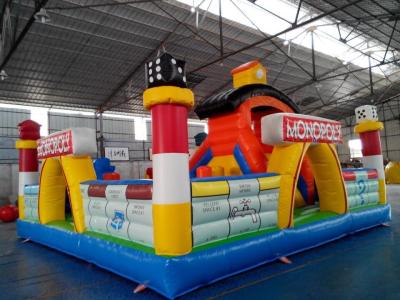 China House Jump Bounce Land Inflatable Amusement Park Double Stitching for sale