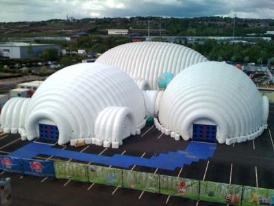 China gigante apoyado aire inflable de la estructura de la tienda de la bóveda del PVC de 0.45m m en venta