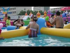 Water Inflatable Frame Pool 0.9mm PVC Rectangular Portable For Backyard Fun