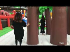 Castle Inflatable Amusement Park Blow Up ODM Indoor Playground