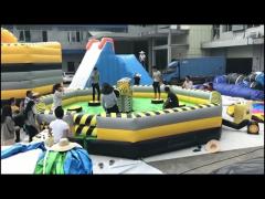 Sports Inflatable Sweeper Game Rotating Tarpaulin Obstacle Multi Player