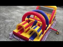 Bouncing Inflatable Obstacle Course Amusement Park Castle For Kids