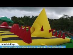 Giant inflatable obstacle course insane 5k course