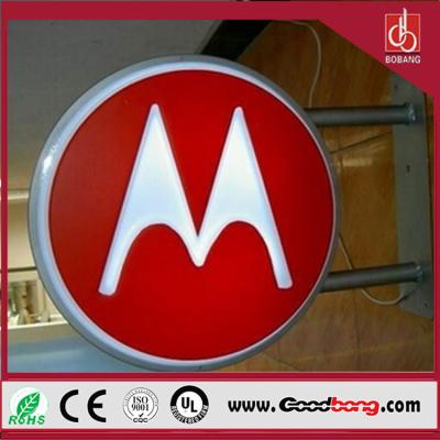 China storefront acrylic signage/aluminium profiles round led light box/advertising light box for sale