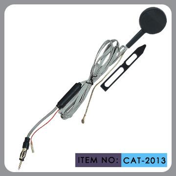 China Electronic Car Windscreen Antenna Round Black Shell Plastic Material for sale