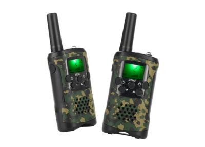 China Rechargeable Camouflage Walkie Talkie With Green Backlit LCD Display for sale