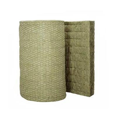 China Basalt Rockwool Fire Blanket With Wire Mesh Rock Wool Products for sale