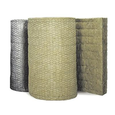 China Non Combustible Rockwool Fire Blanket Rockwool Wire Mesh Blanket Felt for sale