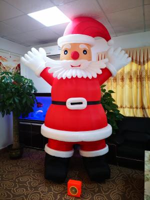 China Small Pneumatic Christmas Inflatable Fan Built In Cartoon Fan Plastic Shell for sale
