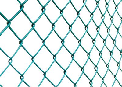 China 3.5mm Thick Plastic Coated Chain Wire Fencing Light Green And Dark Green Anti rust for sale