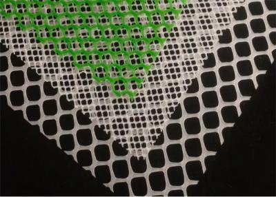 China 10mm*10mm Hole Size Plastic Mesh Netting White And Green Color Extruded for sale