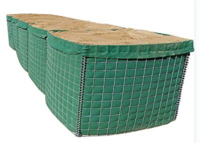 China 3x3 Military Hesco Barriers Square Green Geo Textile Sandbag for sale