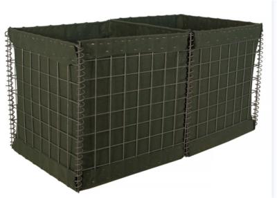 China Square Hole Sand Wall 5.0mm Military Hesco Barriers Galvanized Bastion for sale